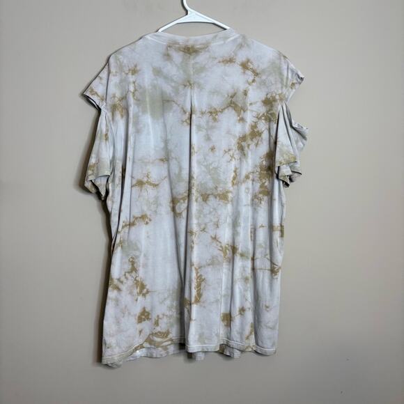 Lululemon All Yours Tie Dye Shoulder Cut Out Tee Size 12 - Picture 5 of 7